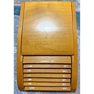 Levenger Fine Wooden Address File Catalog Index Defect